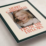 "Cheerful Stack" - Holiday Cards in Mistletoe by Ekko Studio - Detail