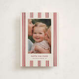 "Painted Lines" - Holiday Cards in Berry by Christy Hy Lee - Front