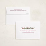 "Boughs of Bows" - Holiday Cards in Candy Cane by Sarah Knight - FREE Recipient Addressing