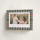 "Traditional Plaid" - Holiday Cards in Wreath by Baumbirdy - Folded Card