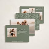"Sans and Signature" - Holiday Cards in Snow by Hooray Creative - Back of Card Options