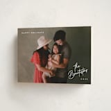 "Sans and Signature" - Holiday Cards in Snow by Hooray Creative - Folded Card