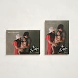 "Sans and Signature" - Holiday Cards in Snow by Hooray Creative - Photo Orientation Options