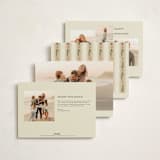 "Holiday Script" - Holiday Cards in Eggnog by Robert and Stella - Back of Card Options