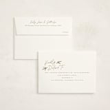 "Holiday Script" - Holiday Cards in Eggnog by Robert and Stella - FREE Recipient Addressing