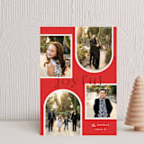 "Joy Collage" - Holiday Cards in Cherry by Elly - Front