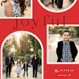 "Joy Collage" - Holiday Cards in Cherry by Elly - Detail