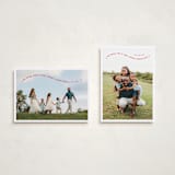 "Simple Twist" - Holiday Cards in Poinsettia by Erica Krystek - Photo Orientation Options