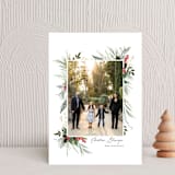 "Nature & Blessings" - Holiday Cards in Crimson by Susan Moyal - Front