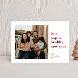 "Happy Healthy" - Holiday Cards in Wine by Genna Blackburn - Front