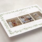 "Laurel Garland" - Holiday Cards in Snow by Everett Paper Goods - Detail