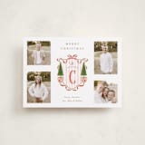 "Family Crest" - Holiday Cards in Currant by Susan Zinader - Front