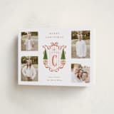 "Family Crest" - Holiday Cards in Currant by Susan Zinader - Folded Card