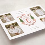 "Family Crest" - Holiday Cards in Currant by Susan Zinader - Detail