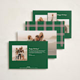 "Sporty Merry" - Holiday Cards in Evergreen by Catherine Culvenor - Back of Card Options