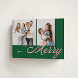 "Sporty Merry" - Holiday Cards in Evergreen by Catherine Culvenor - Folded Card