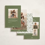 "Christmas Bow" - Holiday Cards in Pine by Susan Moyal - Back of Card Options