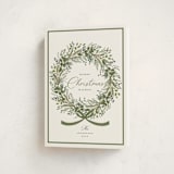 "Christmas Bow" - Holiday Cards in Pine by Susan Moyal - Folded Card