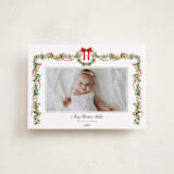 "Bows & Ribbon" - Holiday Cards in Candy Cane by Susan Moyal - Front