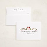 "Bows & Ribbon" - Holiday Cards in Candy Cane by Susan Moyal - FREE Recipient Addressing