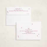 "Personal Note" - Holiday Cards in Poinsettia by Owl and Toad - FREE Recipient Addressing