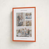 "Classic Collage" - Holiday Cards in Berry by Wendy Chung - Folded Card