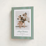 "Mini Cabana Stripes" - Holiday Cards in Pine by Erika Firm - Folded Card