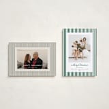 "Mini Cabana Stripes" - Holiday Cards in Pine by Erika Firm - Photo Orientation Options