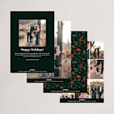 "Rejoice Pines" - Holiday Cards in Peach by Kristen Smith - Back of Card Options
