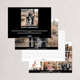 "Peace And Prosperity" - Holiday Cards in Onyx by Up Up Creative - Back of Card Options
