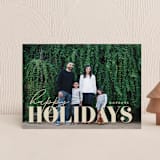 "Holiday Happiness" - Holiday Cards in Champagne by Angela Thompson - Front