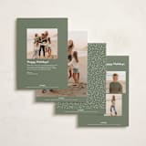 "Sans and Signature" - Holiday Cards in Snow by Hooray Creative - Back of Card Options