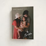 "Sans and Signature" - Holiday Cards in Snow by Hooray Creative - Folded Card