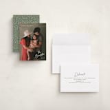 "Sans and Signature" - Holiday Cards in Snow by Hooray Creative - Assembled