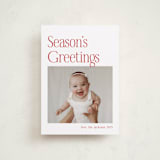 "Modern Serif" - Holiday Cards in Santa Suit by Nicole Walsh - Front