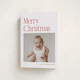 "Modern Serif" - Holiday Cards in Santa Suit by Nicole Walsh - Folded Card