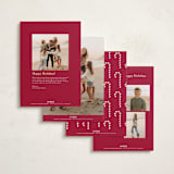 "Candy Cane Lines" - Holiday Cards in Candy Cane by Allison Orszak - Back of Card Options