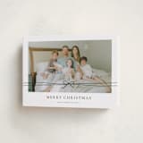 "Delicate Ribbon" - Holiday Cards in Coal by Wildfield Paper Co - Folded Card