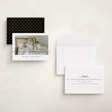 "Delicate Ribbon" - Holiday Cards in Coal by Wildfield Paper Co - Assembled