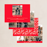 "Very Merry Christmas To You" - Holiday Cards in Cranberry by Kristen Smith - Back of Card Options
