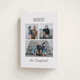 "classic merry triple" - Holiday Cards in Icicle by Kamala Nahas - Folded Card