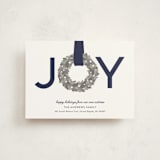 "Joy Wreath" - Holiday Cards in Blueberry by Sarah Brown - Front