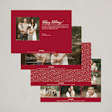 "Joy Wreath" - Holiday Cards in Cranberry by Sarah Brown - Back of Card Options