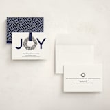 "Joy Wreath" - Holiday Cards in Blueberry by Sarah Brown - Assembled