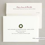 "Joy Wreath" - Holiday Cards in Cranberry by Sarah Brown - FREE Recipient Addressing