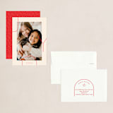 "Archer Joy" - Holiday Cards in Winter Rose by Carrie ONeal - Assembled