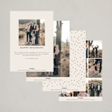 "Merrier by the Minute" - Holiday Cards in Coal by Up Up Creative - Back of Card Options