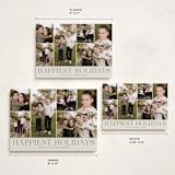 "Holiday Photo Grid" - Holiday Cards in Coal by Kimberly Morgan - Formats Available