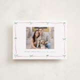 "Preppy Bow Border" - Holiday Cards in Candy by Susan Zinader - Front