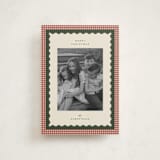"gingham layers" - Holiday Cards in Cranberry by Ellen Schlegelmilch - Front